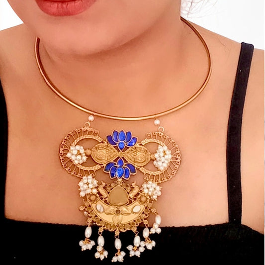 Amrapali Fusion Hasli Necklace – Gold-Tone